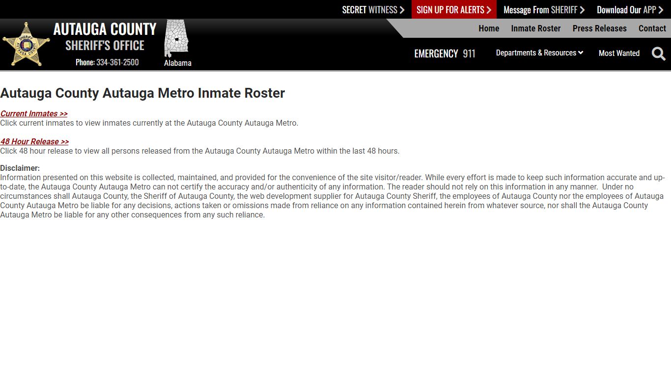 Roster Choose - Autauga County, AL Sheriff's Office