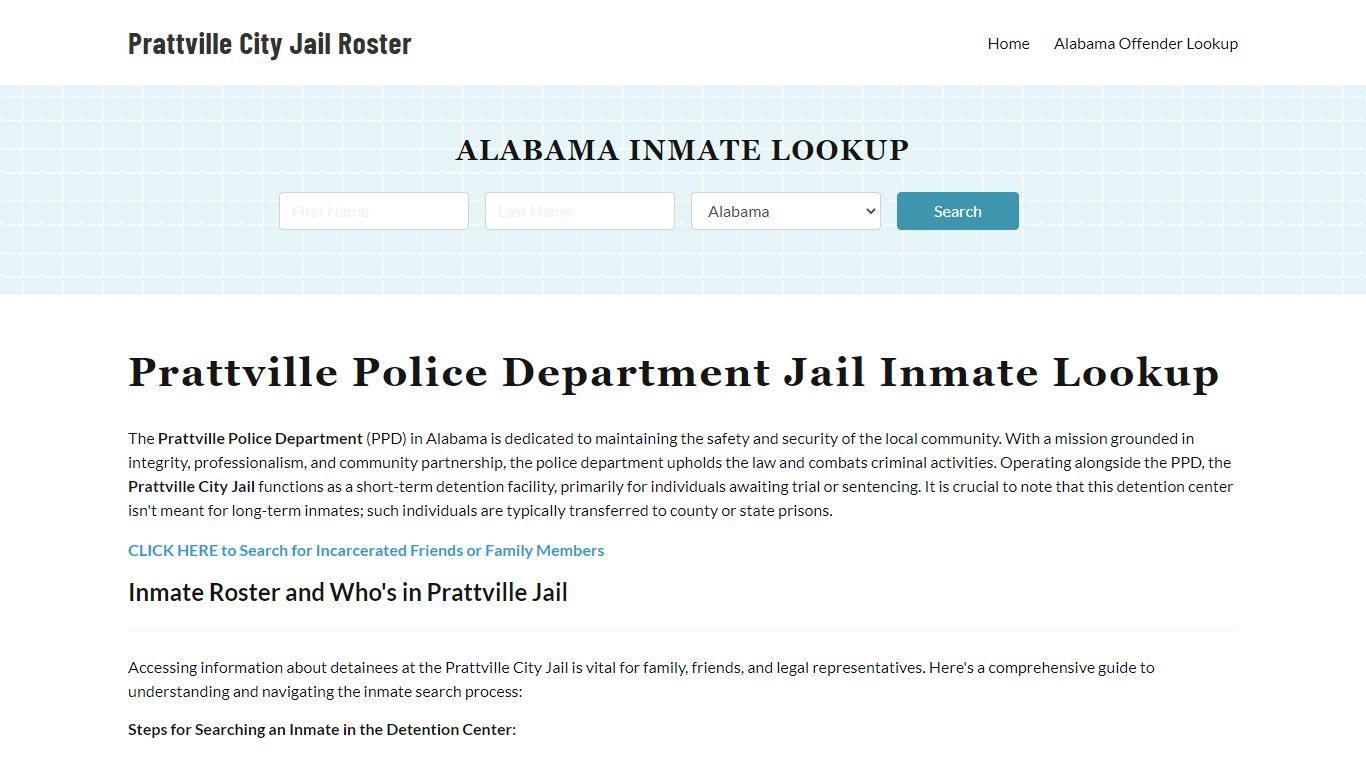 Prattville Police Department & City Jail, AL Inmate Roster, Arrests ...